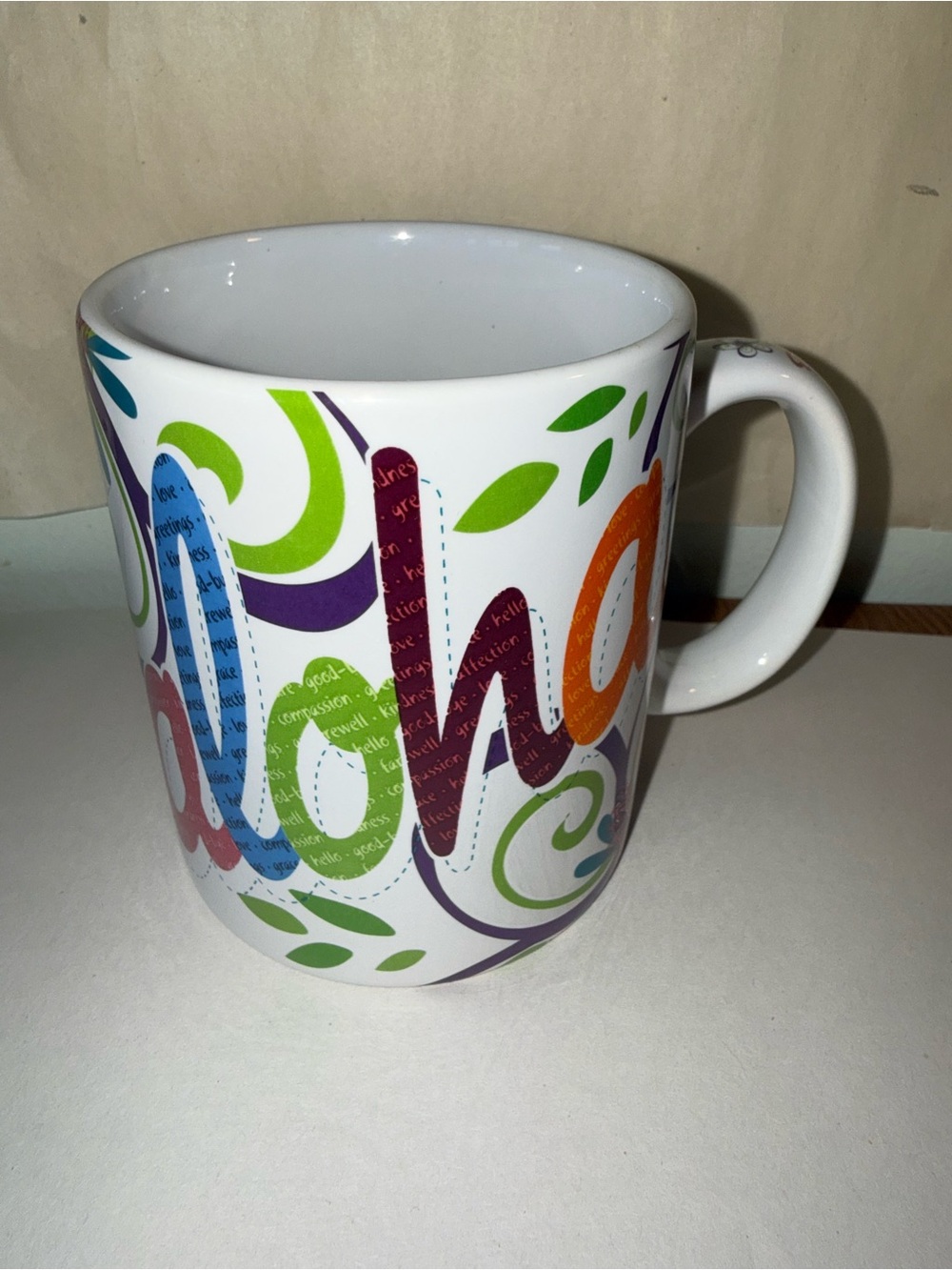 Island Heritage Bold Aloha Coffee Mug Hawaiian Tropical Floral Ceramic Cup 2010
